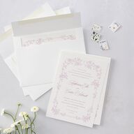 Eclectic Garden Reverie Wedding Invitations Lavender Signature Blank No Standard