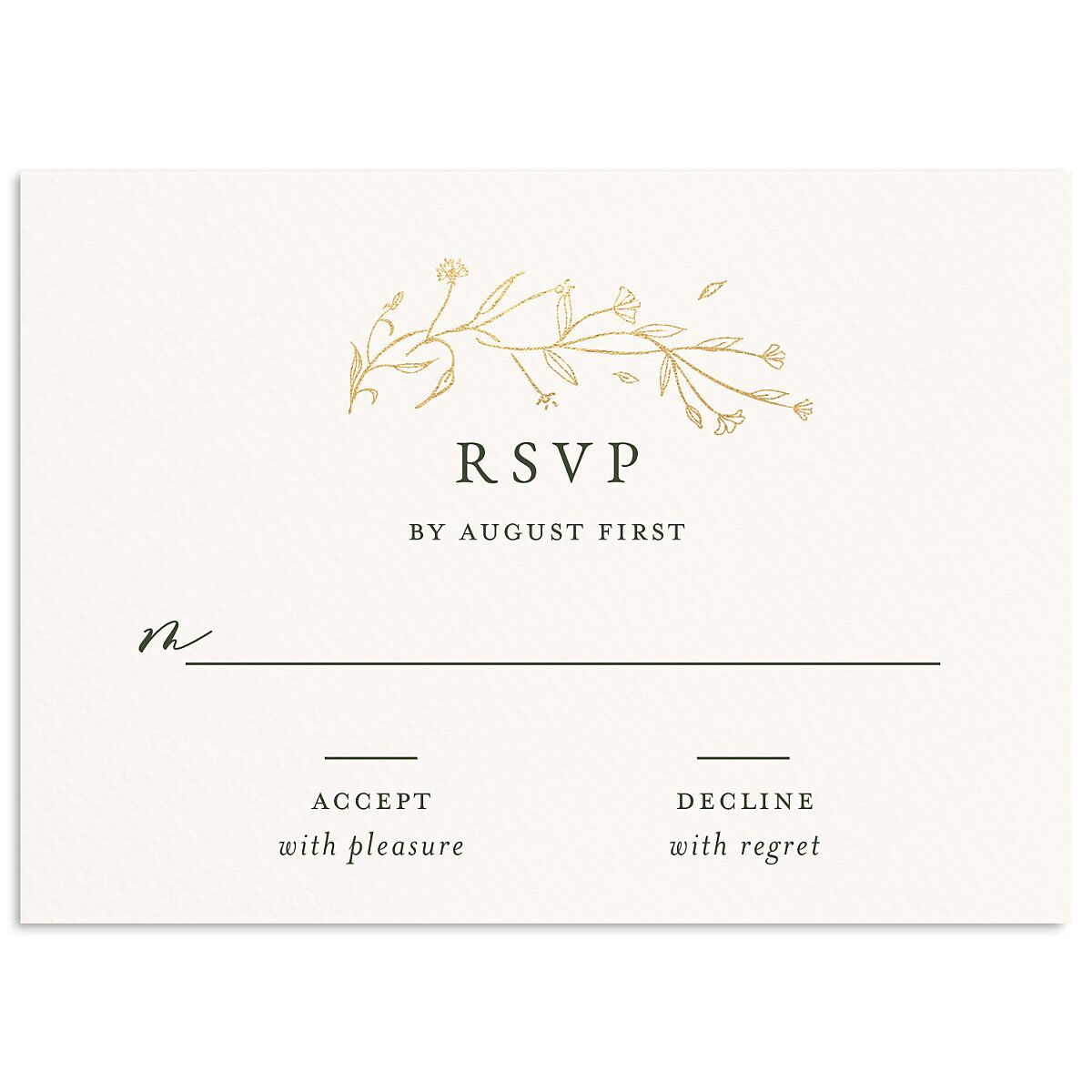 Gilded Monogram Wedding Response Cards