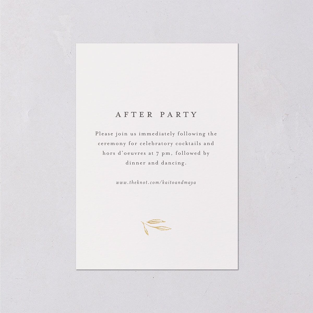 Shining Sprig Wedding Enclosure Cards — view 1