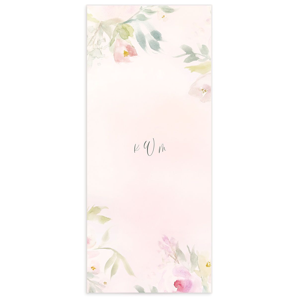 Romantic Watercolor Menus back