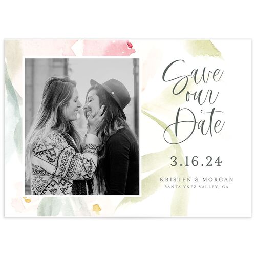 Romantic Watercolor Save The Date Cards