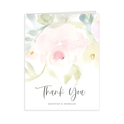 Romantic Watercolor Thank You Cards