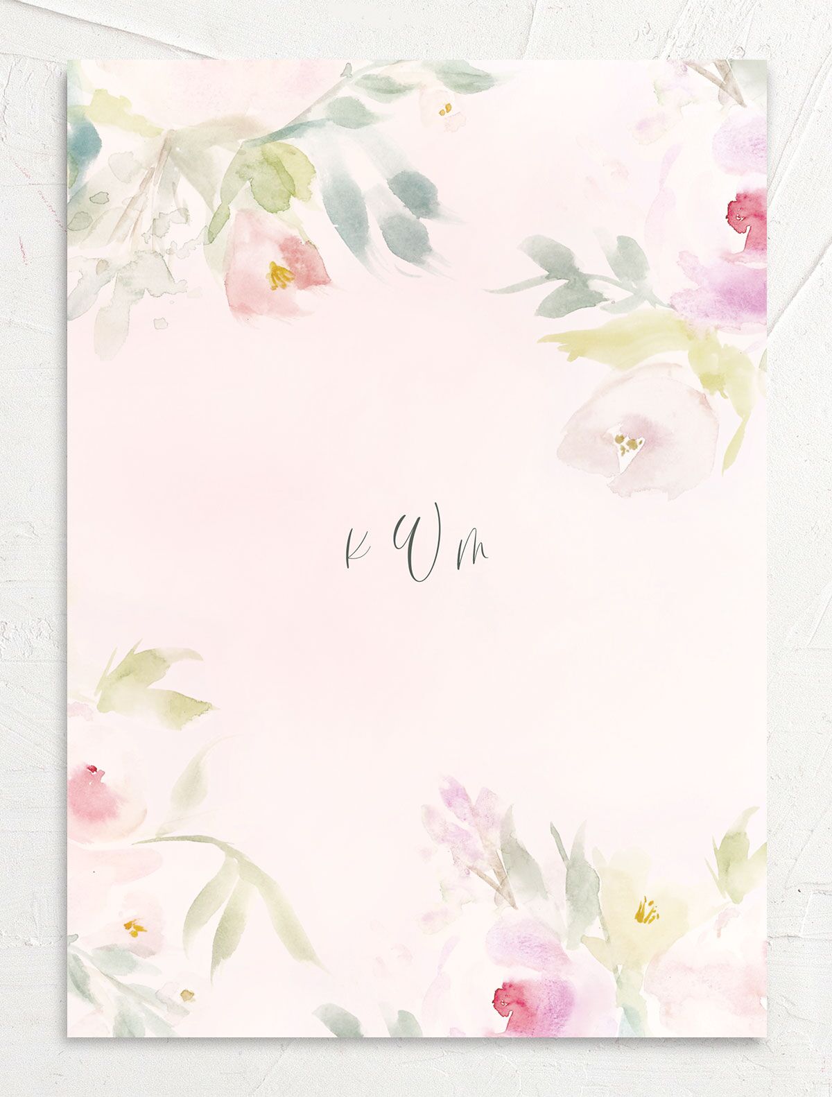 Romantic Watercolor Wedding Invitations back in pink