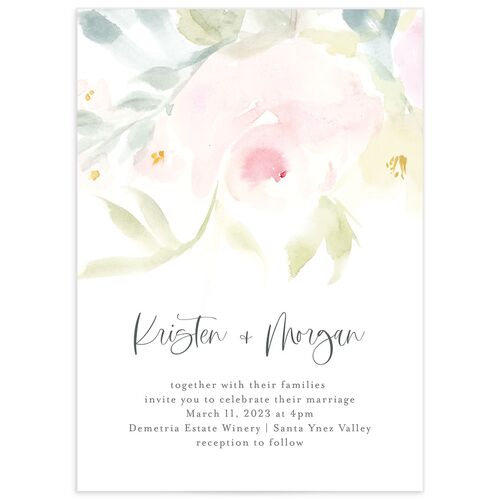 Romantic Watercolor Wedding Invitations