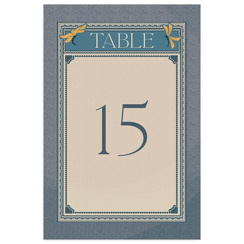 Twilight Pond Table Numbers Moody Blue Signature