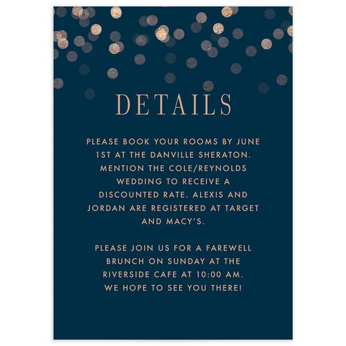 Elegant Glow Wedding Enclosure Cards - 