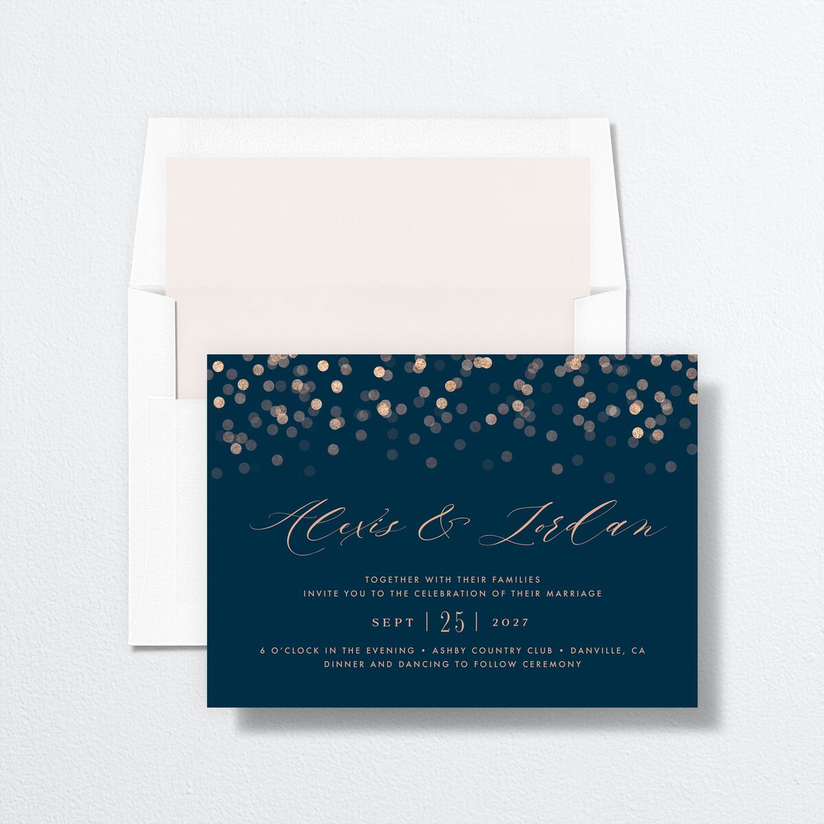Elegant Glow Standard Envelope Liners Standard Navy