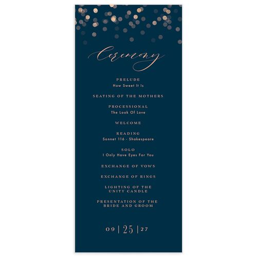 Elegant Glow Wedding Programs - 