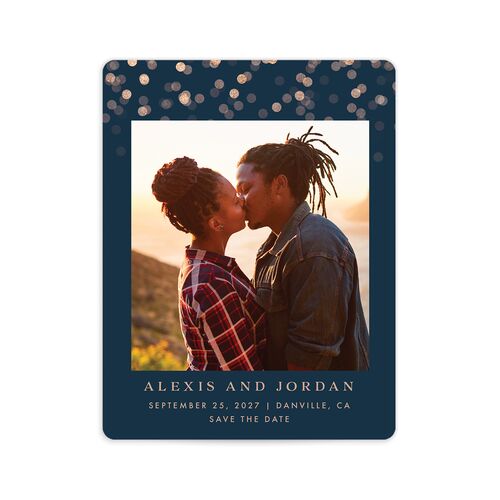 Elegant Glow Save The Date Magnets - 