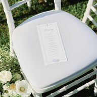 Coastal Oysters and Anchors Wedding Programs Sea Blue Signature
