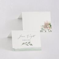 Dusted Calligraphy Place Cards Sea Foam Signature