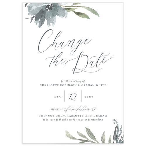 Muted Floral Change the Date Cards - 