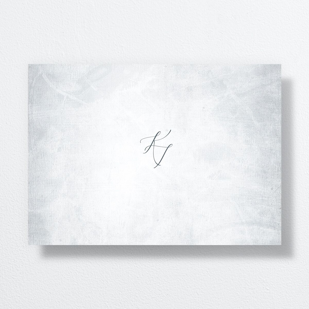 Muted Floral Save The Date Cards Dusty Blue Signature smooth No Standard
