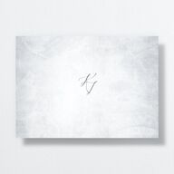 Muted Floral Save The Date Cards Dusty Blue Signature smooth No Standard