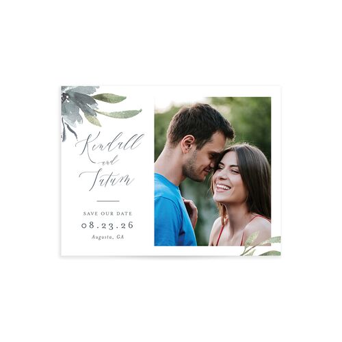 Muted Floral Save the Date Petite Cards