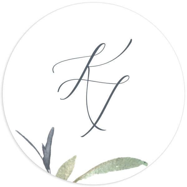 Muted Floral Wedding Stickers