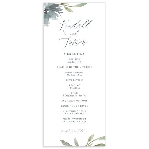 Breezy Botanical Wedding Programs - 