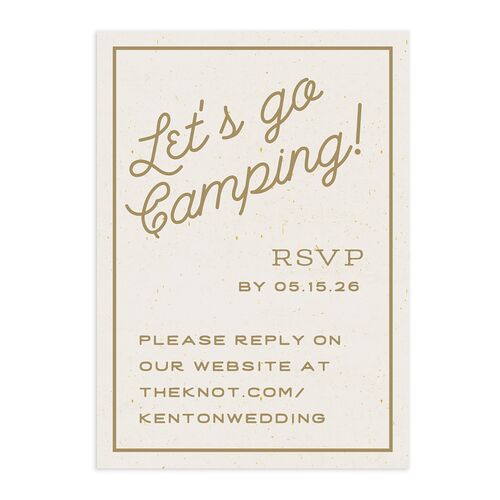 Happy Campers URL RSVP Cards Biscotti Signature Standard