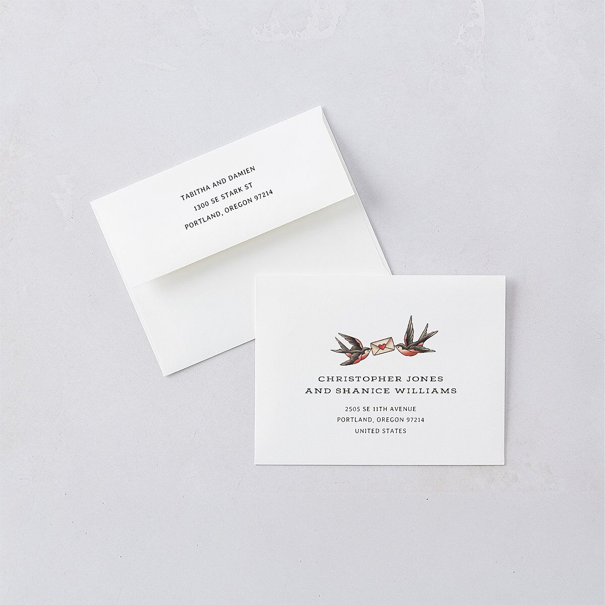 Til Death Tattoos Thank You Cards Linen