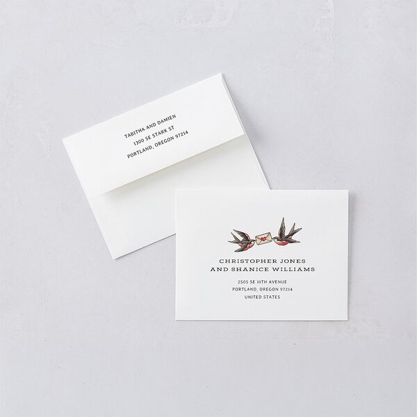 Til Death Tattoos Thank You Cards Linen