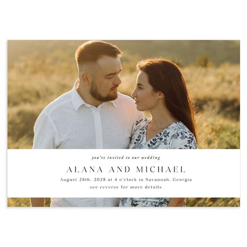 Landscape Gallery Wedding Invitations Pure White Signature Blank No Standard