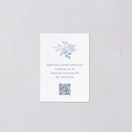 Porcelain Blue Floral Watercolor QR Code RSVP Cards Cornflower Signature Standard