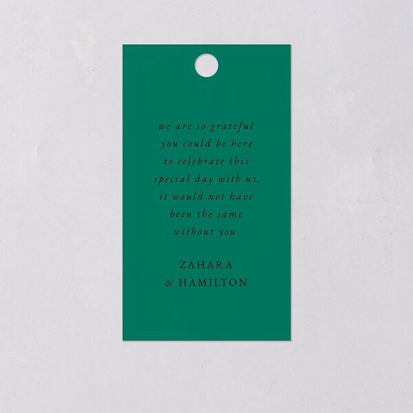 Peacock Nouveau Favor Gift Tags Gold Linen Signature