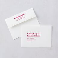 Vibrant Bold Save The Date Cards Hot Pink Signature smooth Blank No