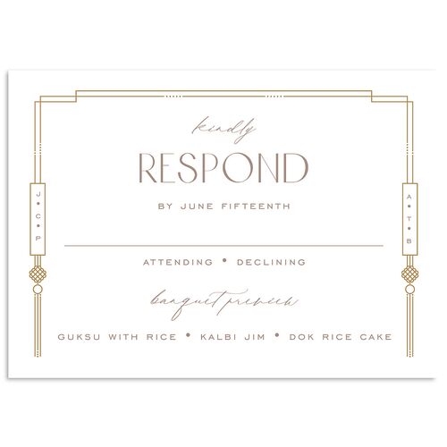 Eternal Devotion Wedding Response Cards Fawn Signature Standard
