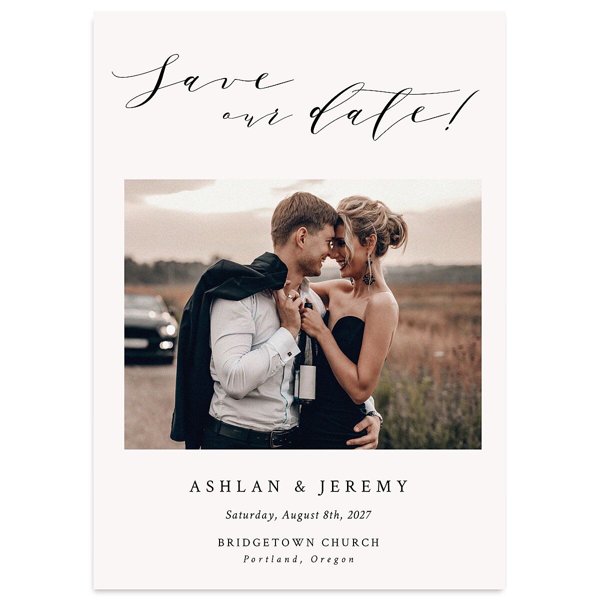 Simply Elegant Save The Date Cards