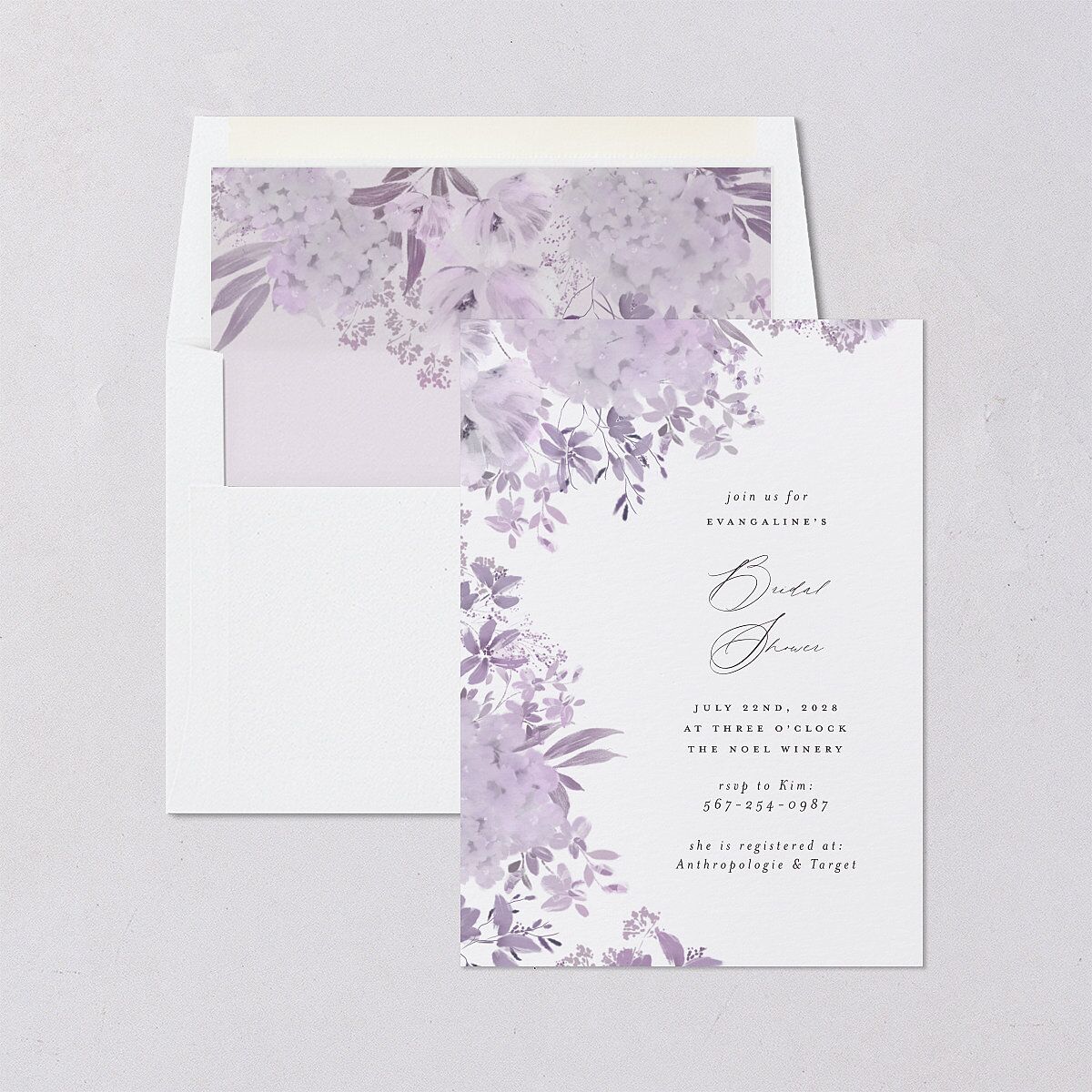 Monochrome Blooms Bridal Shower Invitations — view 4