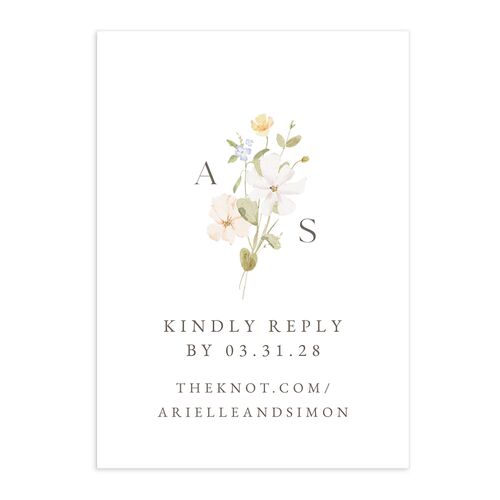 Wildflower Photo QR Code RSVP Cards Lilac Signature Standard
