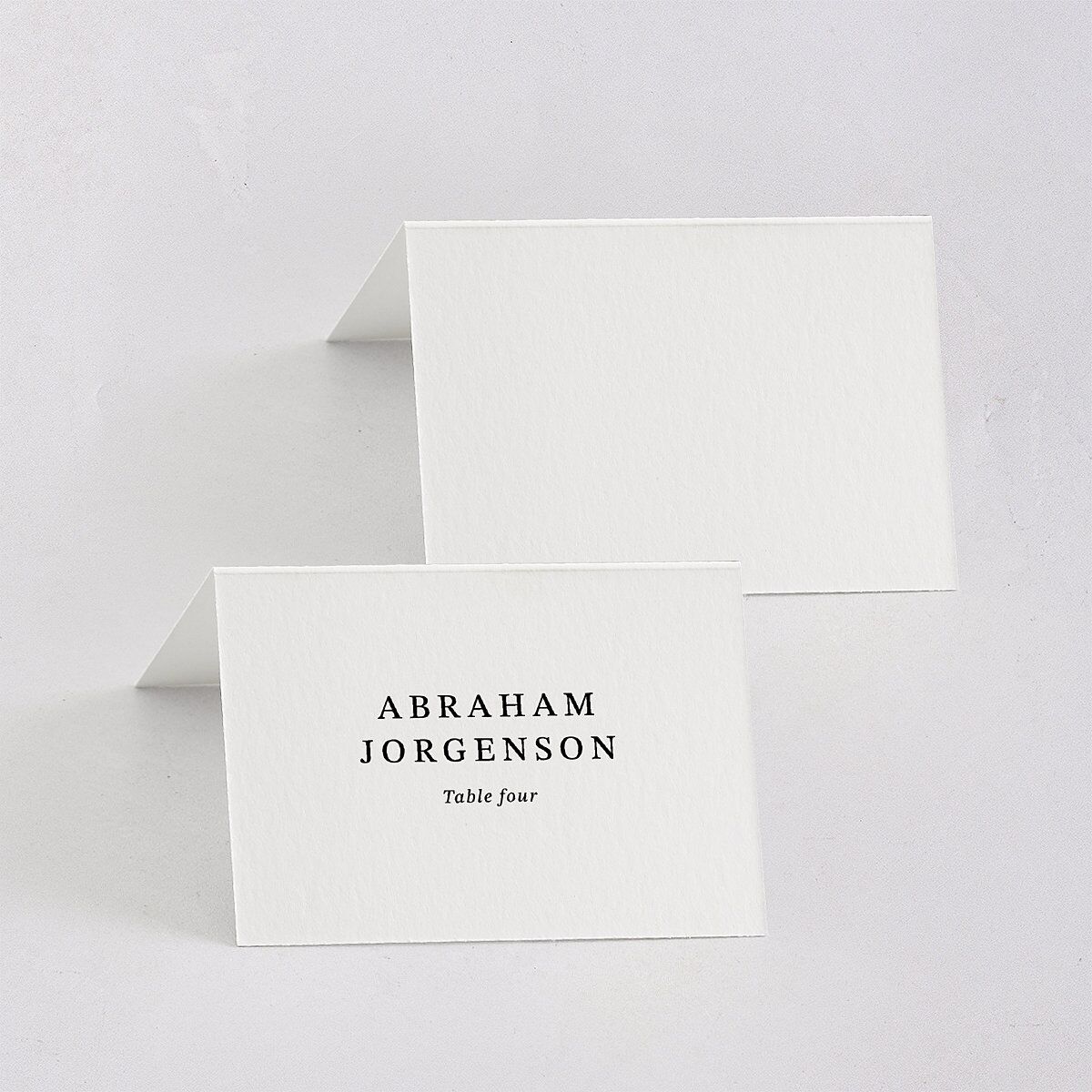 Photo Vow Place Cards Pure White Signature