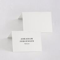Photo Vow Place Cards Pure White Signature