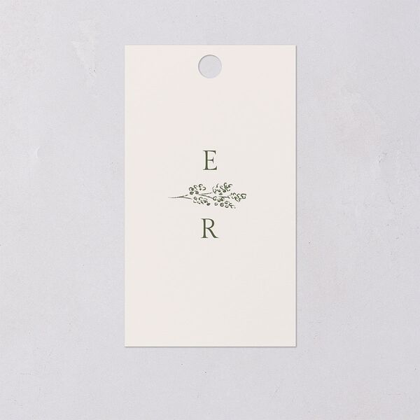 Vintage Botanical Sketch Favor Gift Tags Dark Camo Signature