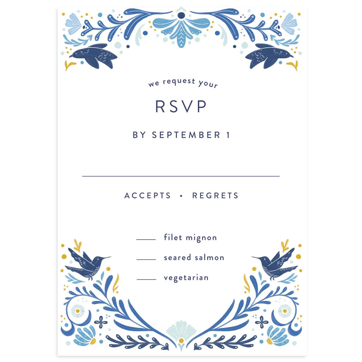 Folk Art Wedding Response Cards