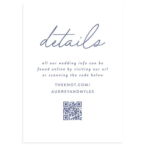 Elegant Heart Wedding Enclosure Cards Cornflower Signature Standard