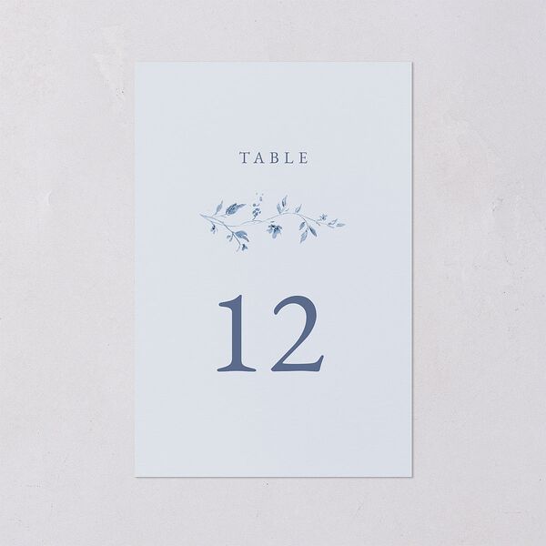 Timeless Floral Table Numbers Dusty Blue Signature