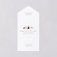 Beloved Floral All-in-One Wedding Invitations Dark Berry Signature Light Both Recipient and Return Addresses No