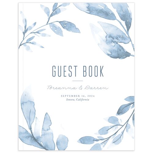 Painted Leaves Wedding Guest Book Stream