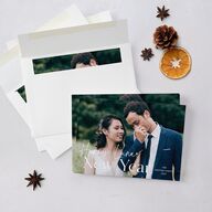 Happy Lunar New Year Holiday Cards Ruby Signature Blank Landscape Standard