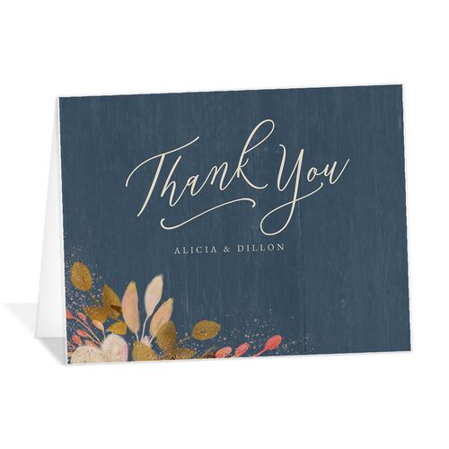 Rustic Leaves Thank You Cards - 