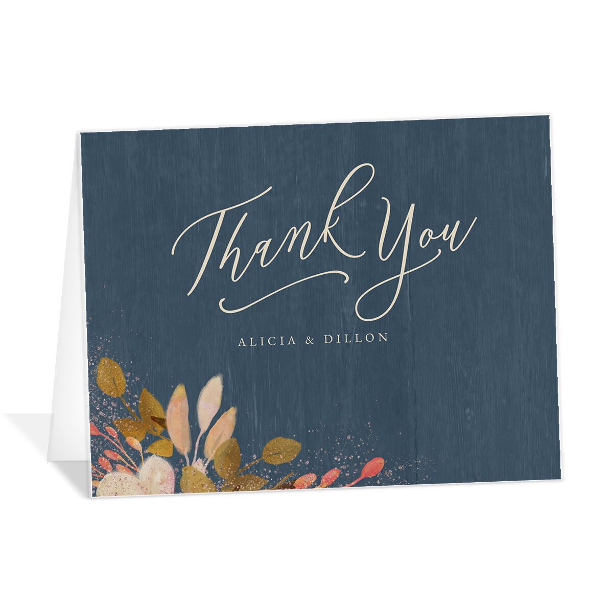 Rustic Leaves Thank You Cards