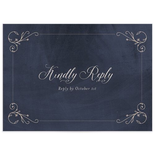 Vintage Luxe Wedding Response Cards Royal Blue Signature