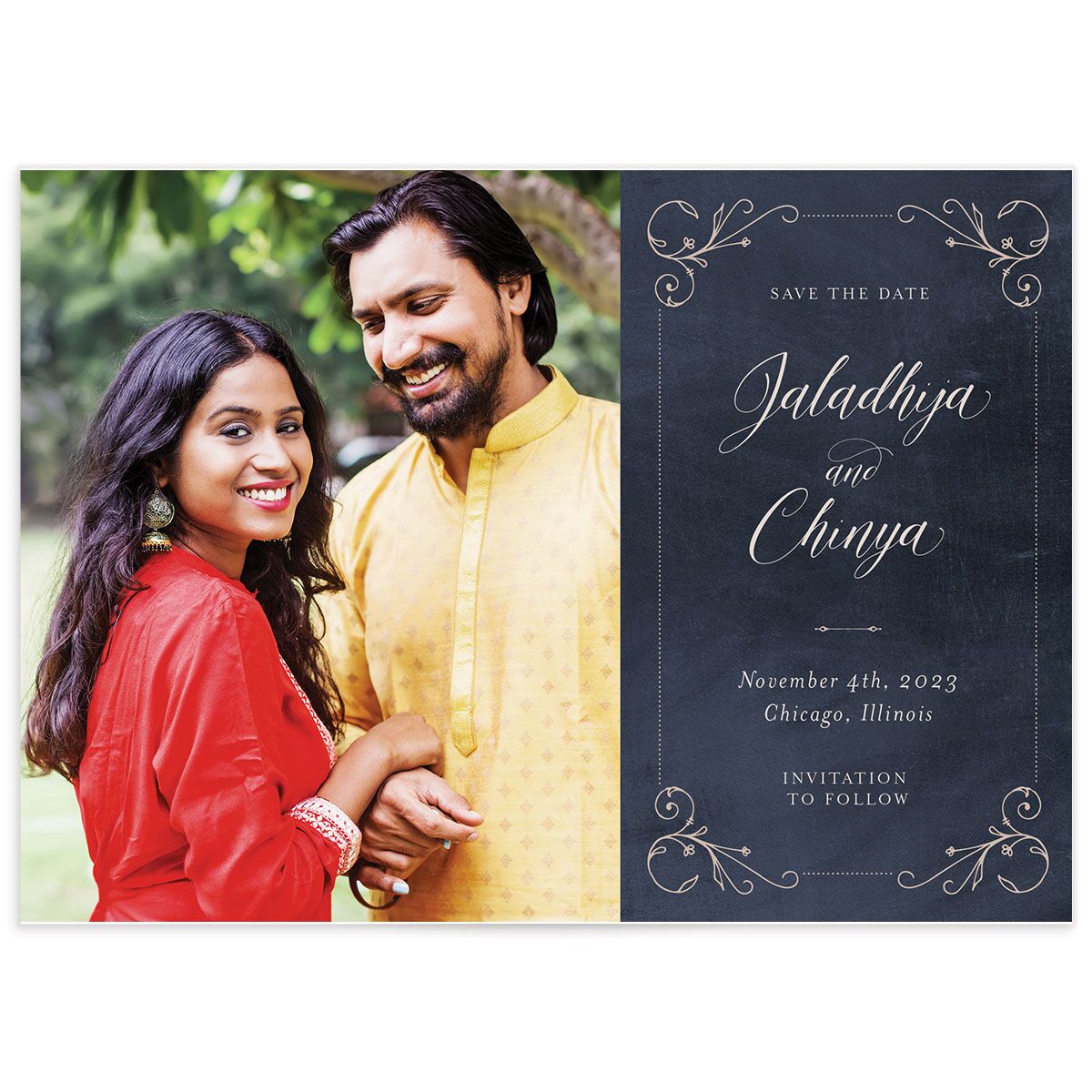 Vintage Luxe Save The Date Cards