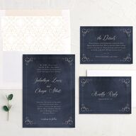 Vintage Luxe Wedding Invitations Royal Blue Signature No