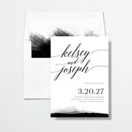 Painted Minimal Save The Date Cards Midnight Signature smooth No
