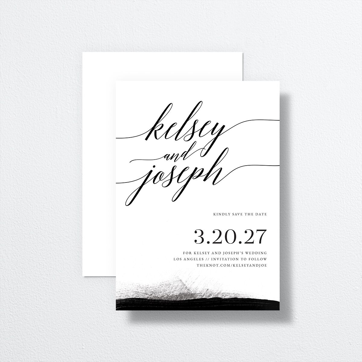 Painted Minimal Save The Date Cards Midnight Signature smooth No