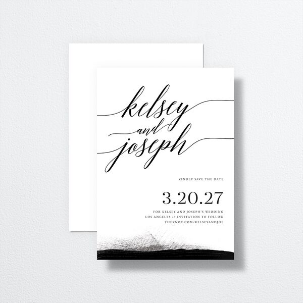Painted Minimal Save The Date Cards Midnight Signature smooth No