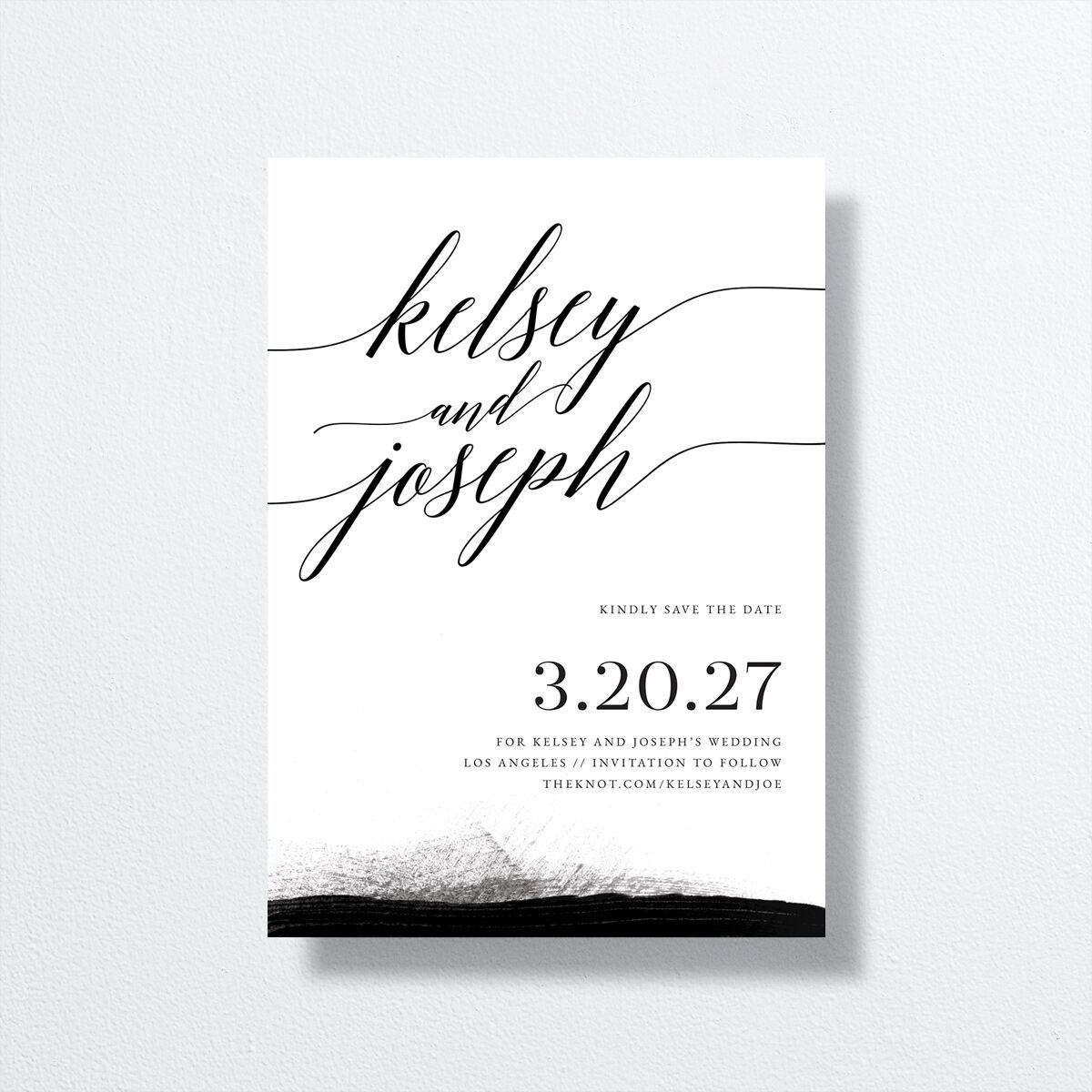 Painted Minimal Save The Date Cards Midnight Signature smooth No